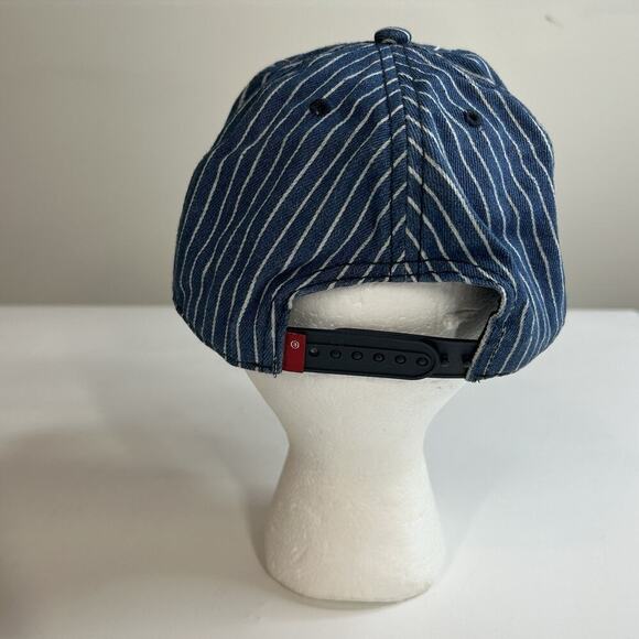 Levi Strauss & CO. Snap Back Hat Cap Railroad Engineer Conductor Striped - Picture 3 of 5